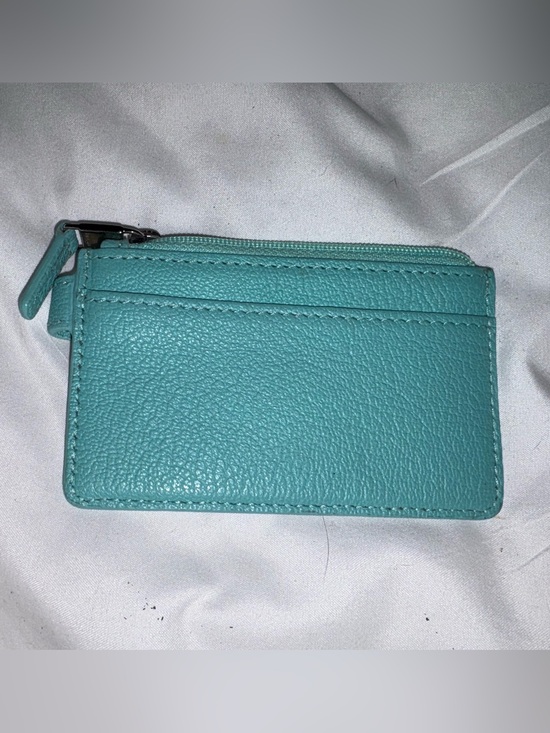 Tiffany & Co. Handbags - Tiffany & Co. teal blue leather card coin case